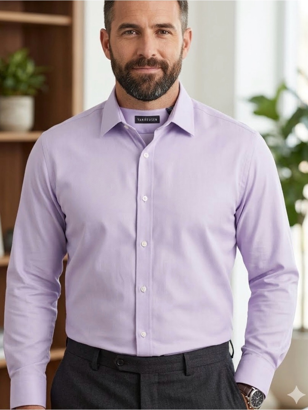 NWT Van Heusen Purple Dress Shirt. Blk Fri deal $20
